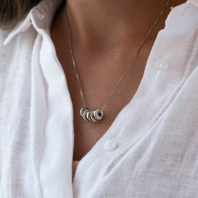 personalized engraved beads necklace