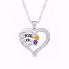 Newest Heart Birthstone Necklaces in 925 Sterling Silver