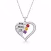 Newest Heart Birthstone Necklaces in 925 Sterling Silver