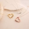 Custom Engraved Heart Pendant Necklace with Beads