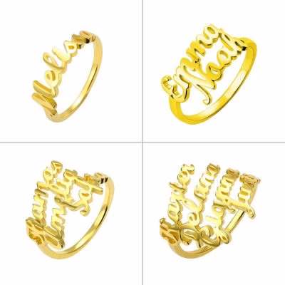 Personalized Multiple Name Ring in Silver