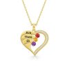 Newest Heart Birthstone Necklaces in 925 Sterling Silver