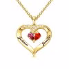Forever Together Engraved Birthstone Necklace