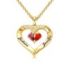 Forever Together Engraved Birthstone Necklace