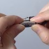 Personalized sterling silver men Single strand thick leather bracelet