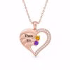 Newest Heart Birthstone Necklaces in 925 Sterling Silver