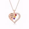 Newest Heart Birthstone Necklaces in 925 Sterling Silver