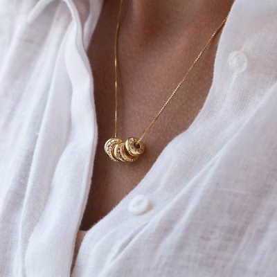 personalized engraved beads necklace