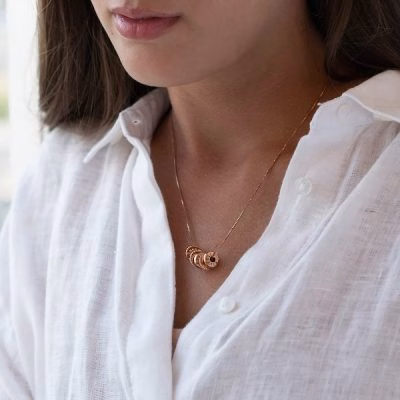 personalized engraved beads necklace