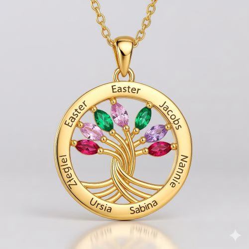 Personalized  Family 925 Silver Family Necklace