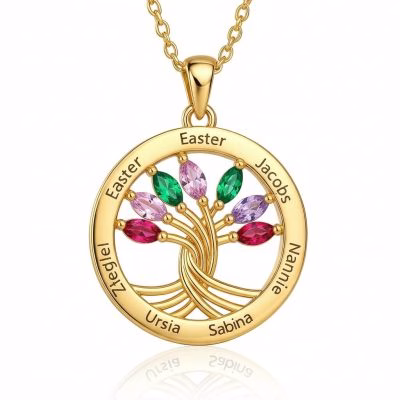 Personalized  Family 925 Silver Family Necklace