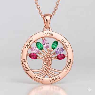 Personalized  Family 925 Silver Family Necklace