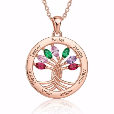 Personalized  Family 925 Silver Family Necklace
