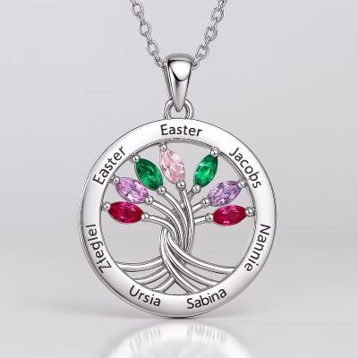 Personalized  Family 925 Silver Family Necklace