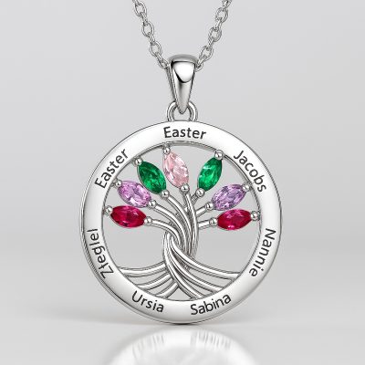 Personalized  Family 925 Silver Family Necklace