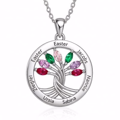Personalized  Family 925 Silver Family Necklace