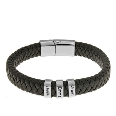 Personalized  men leather High-end  bracelet