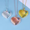 Engraved Heart Pendant Family Birthstone Necklace