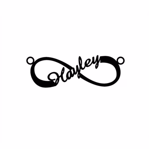 Personalized Infinity Name Necklace Sterling Silver