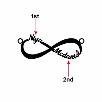 Personalized Infinity Name Necklace Sterling Silver