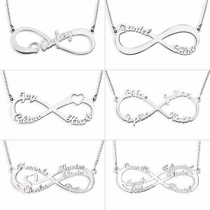 Personalized Infinity Name Necklace Sterling Silver