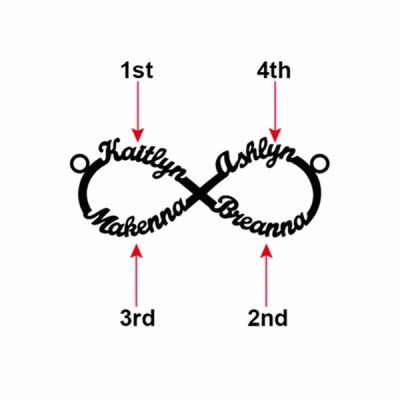 Personalized Infinity Name Necklace Sterling Silver