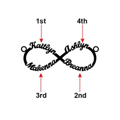 Personalized Infinity Name Necklace Sterling Silver