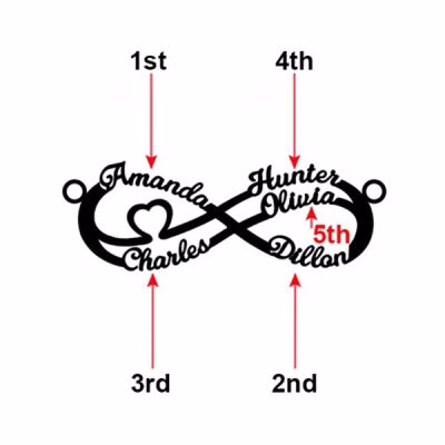 Personalized Infinity Name Necklace Sterling Silver