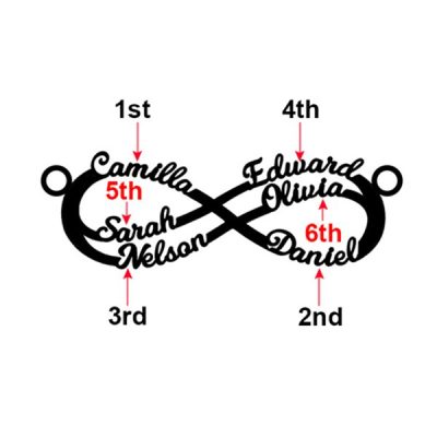 Personalized Infinity Name Necklace Sterling Silver