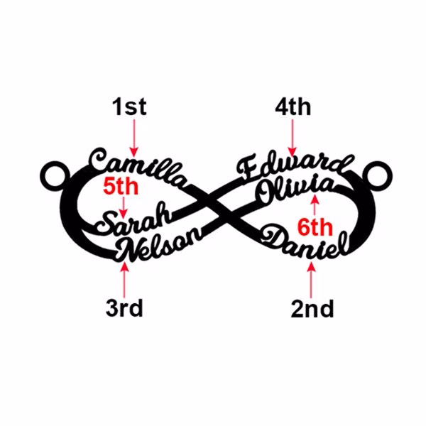 Personalized Infinity Name Necklace Sterling Silver