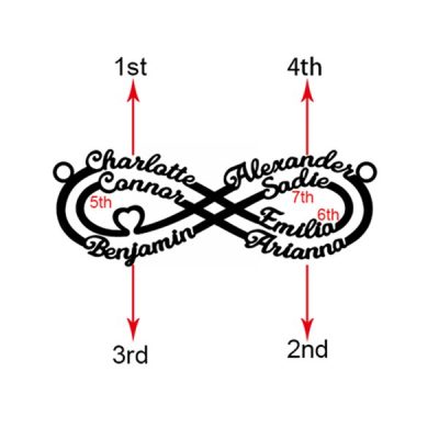 Personalized Infinity Name Necklace Sterling Silver