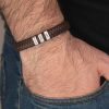 Personalized  men leather High-end  bracelet