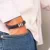 Personalized  men leather High-end  bracelet
