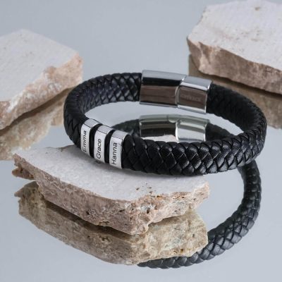 Personalized  men leather High-end  bracelet