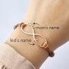 Personalized 925 sterling silver women infinity bracelet
