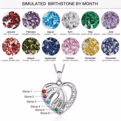 [2021 Hot Sale] Gifts for Mom 925 Sterling Silver Birthstone Necklace