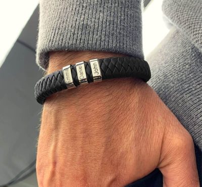 Personalized  men leather High-end  bracelet