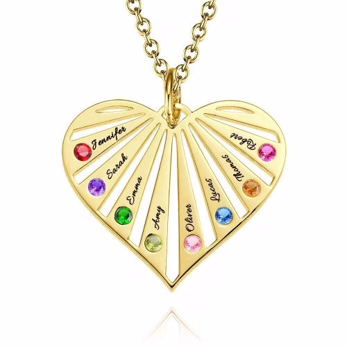TJHNL42_1000x.jpg Family Necklace with birthstones in Gold Plating