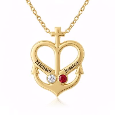Camargue Cross  Dainty Anchor Cross  Faith Hope Love Jewelry