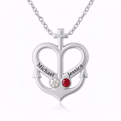 Camargue Cross  Dainty Anchor Cross  Faith Hope Love Jewelry