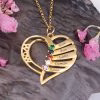 Personalized Name and Birthstone Family Necklace for Mom
