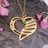 Personalized Name and Birthstone Family Necklace for Mom