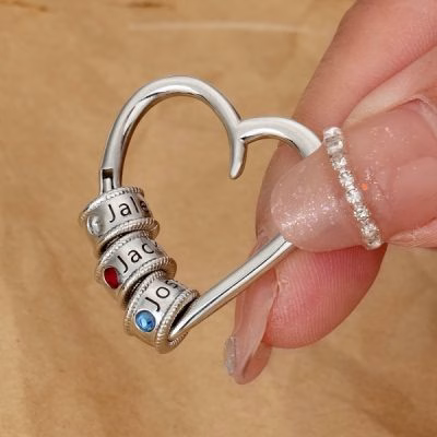 personalized sweetheart birthstone necklace