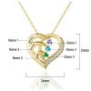 Heart Birthstone Necklaces in 925 Sterling Silver
