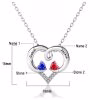 Forever Love Engraved Heart 2 Birthstone Necklace