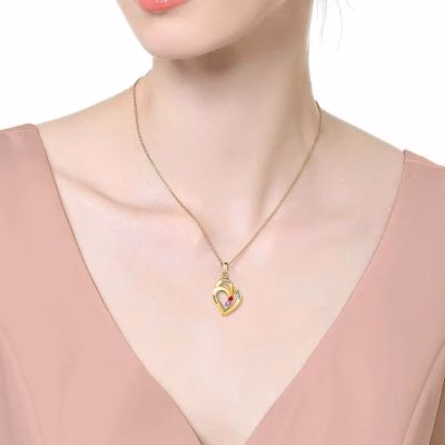 Pendant Relationship Heart Name Necklace for 3 Meaningful Necklace for Women
