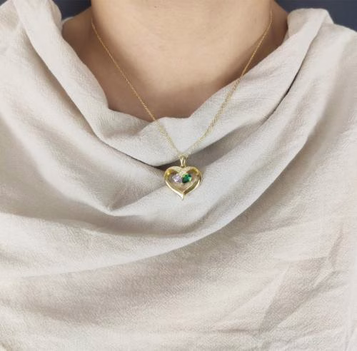 Forever Together Engraved Birthstone Necklace