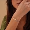 sterling silver 925 Name Bracelet Personalized With Birthstone