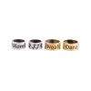 Personalized sterling silver men Single strand thick leather bracelet
