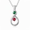 Eternal Bond – Personalized Infinity Birthstone Necklace